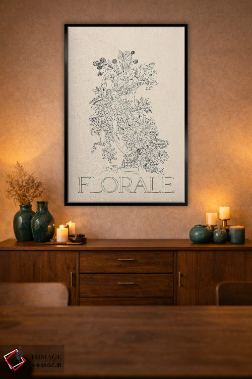 تابلو مینیمال گلنما اثر فلاور لاو چایلد - D2B