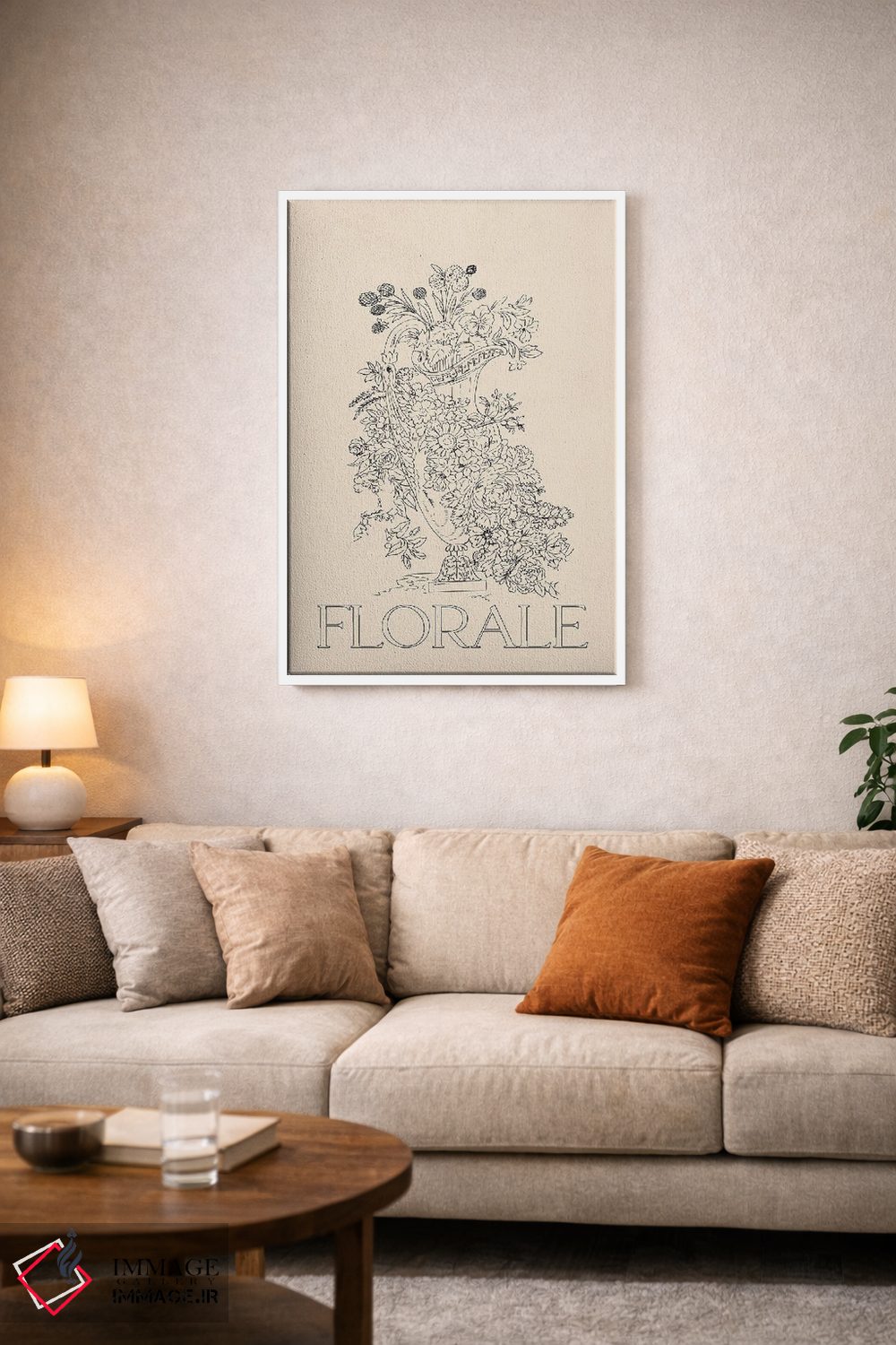 تابلو مینیمال گلنما اثر فلاور لاو چایلد - D3W