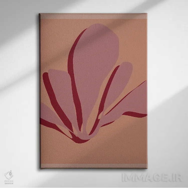 تابلو مینیمال شکوفایی اثر فلاور لاو چایلد - نمای روبهرو روی دیوار