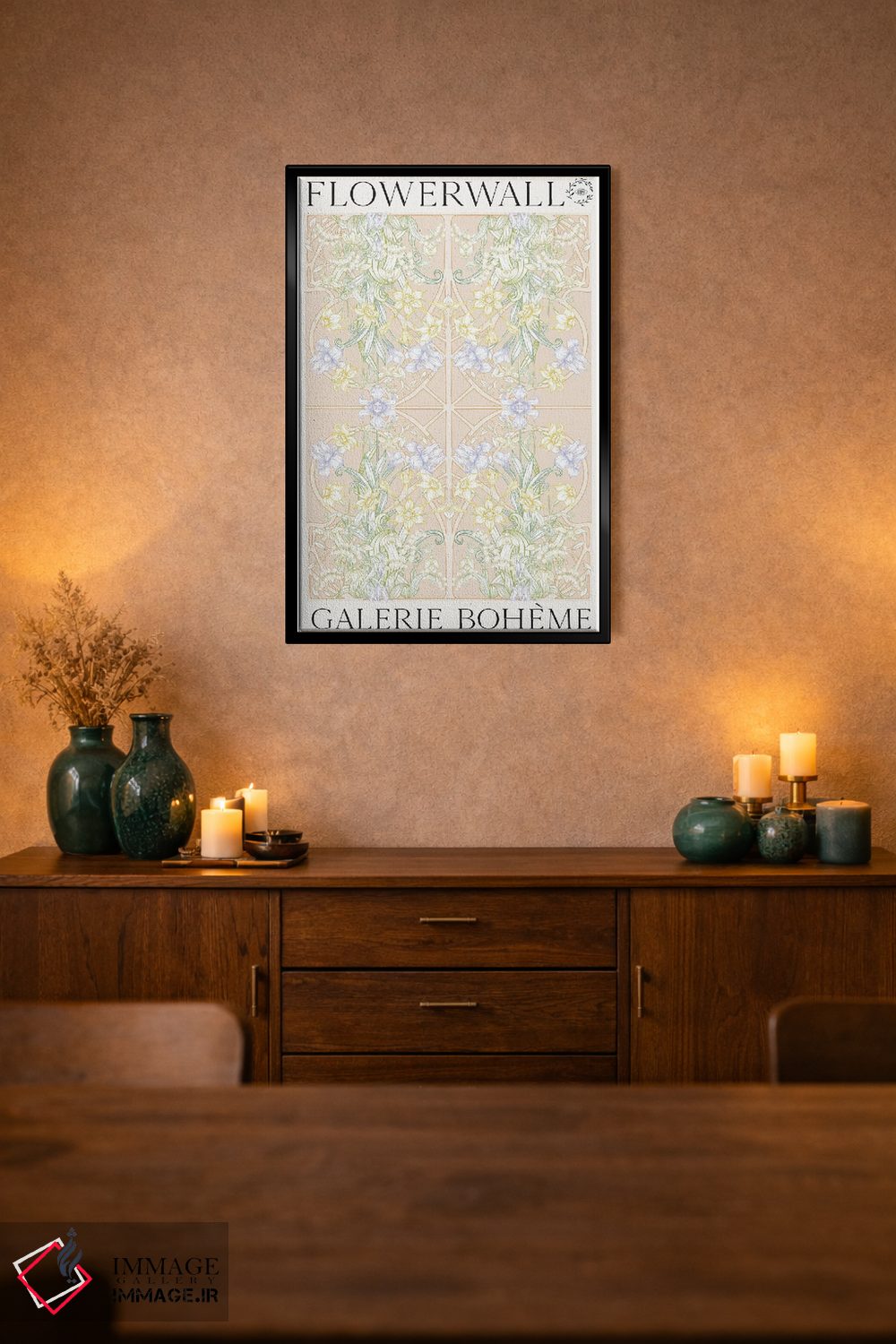 تابلو مدرن دیوار گل بهاری اثر فلاور لاو چایلد - D3B