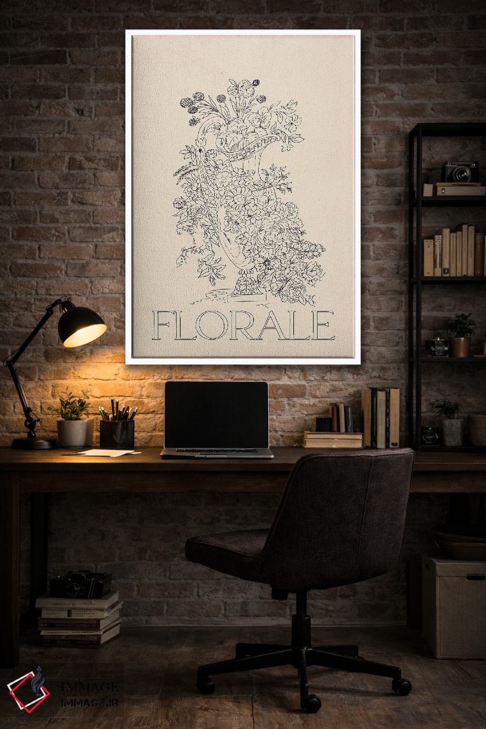 تابلو مینیمال گلنما اثر فلاور لاو چایلد - D4W