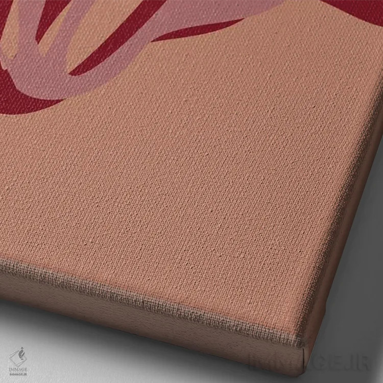 تابلو مینیمال شکوفایی اثر فلاور لاو چایلد - نمای نزدیک بافت بوم