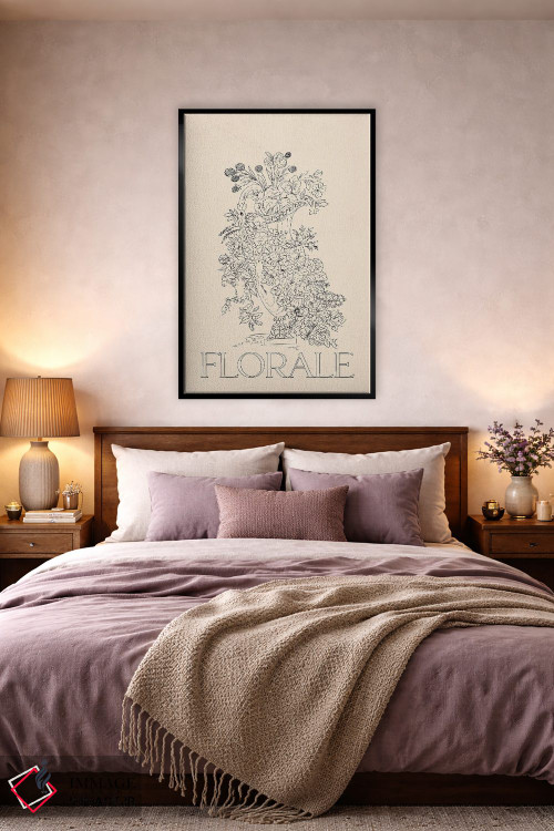 تابلو مینیمال گلنما اثر فلاور لاو چایلد - D5B