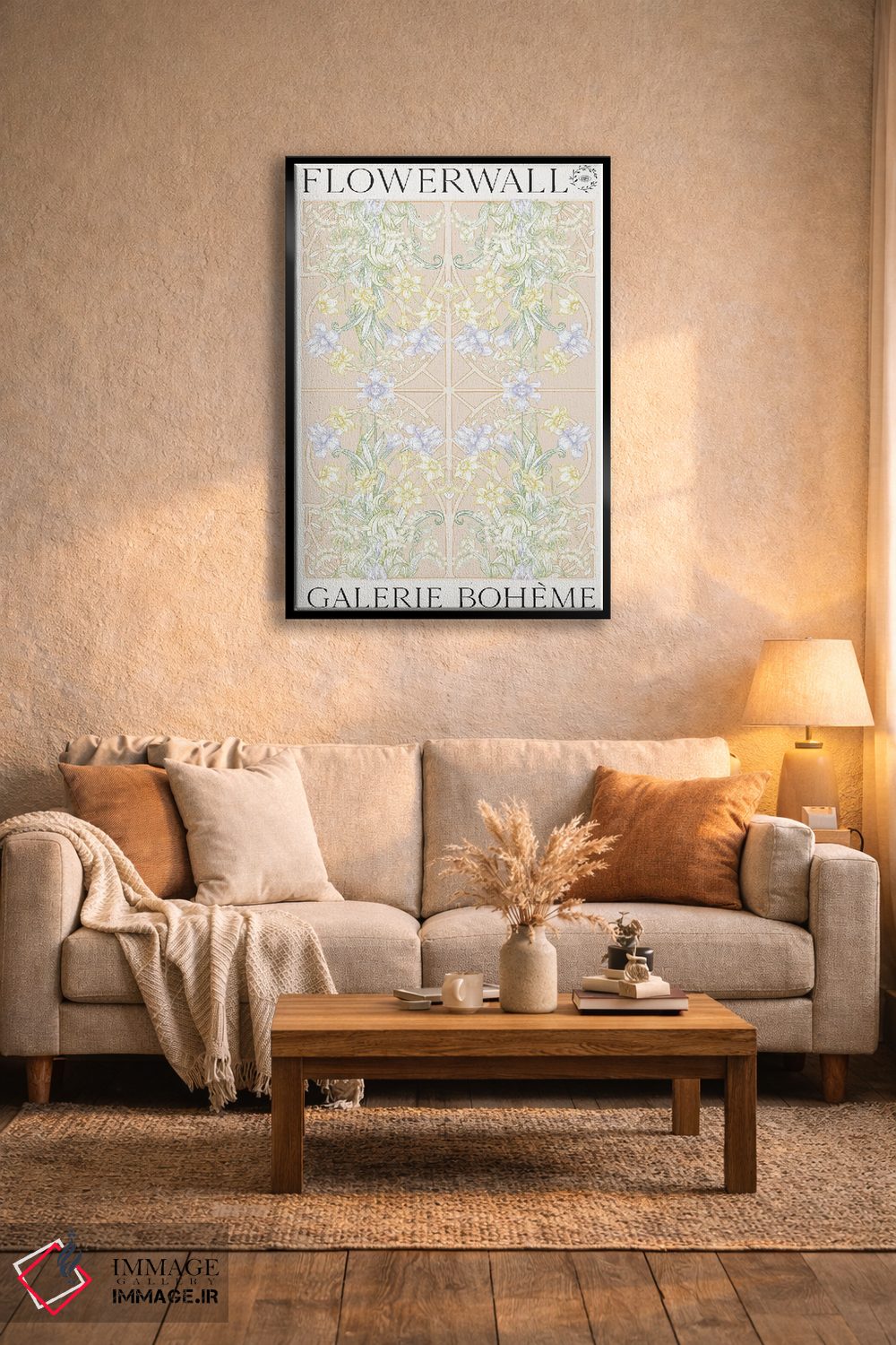 تابلو مدرن دیوار گل بهاری اثر فلاور لاو چایلد - D6B