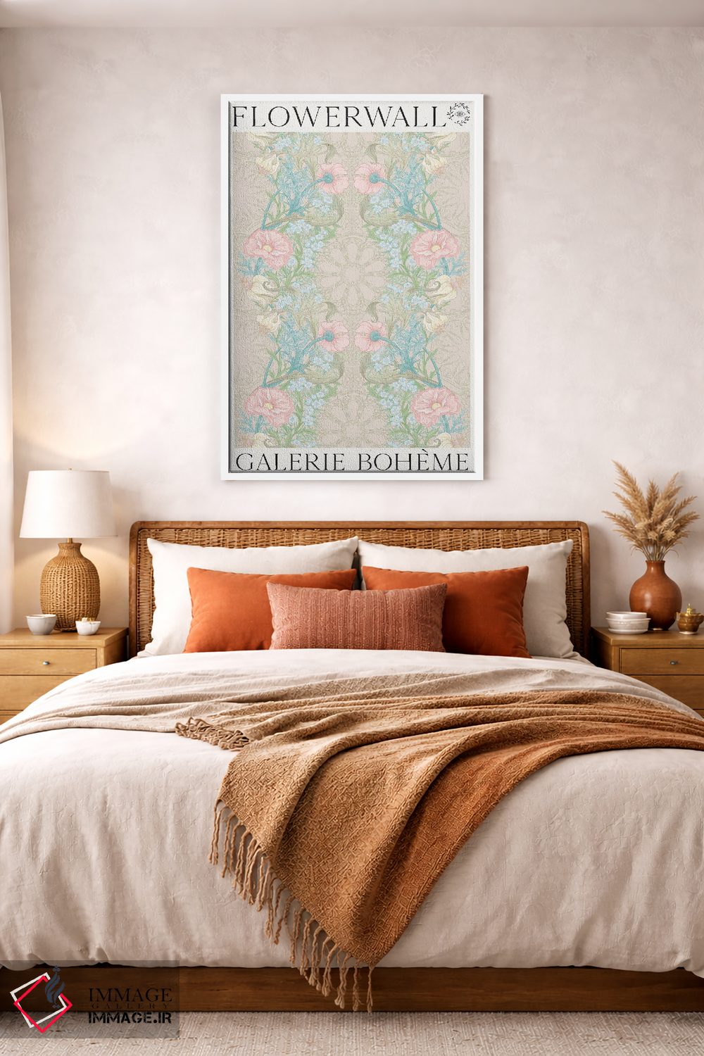 تابلو مدرن دیوار گل تابستانی اثر فلاور لاو چایلد - D2W