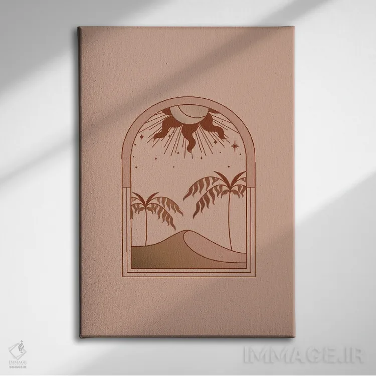 تابلو مینیمال گایا اثر فلاور لاو چایلد - نمای روبهرو روی دیوار