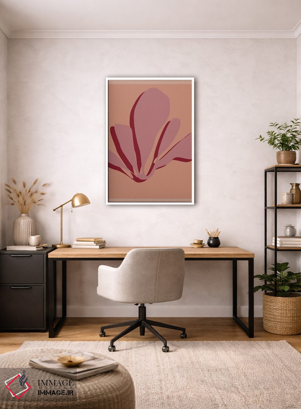 تابلو مینیمال شکوفایی اثر فلاور لاو چایلد - D3W