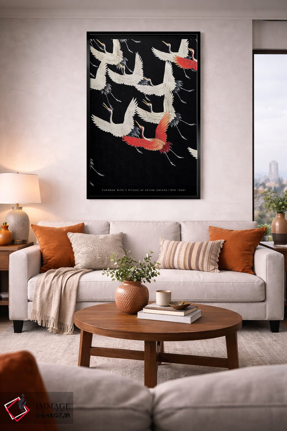 تابلو مدرن درناهای پروازکننده اثر فلاور لاو چایلد - D3B