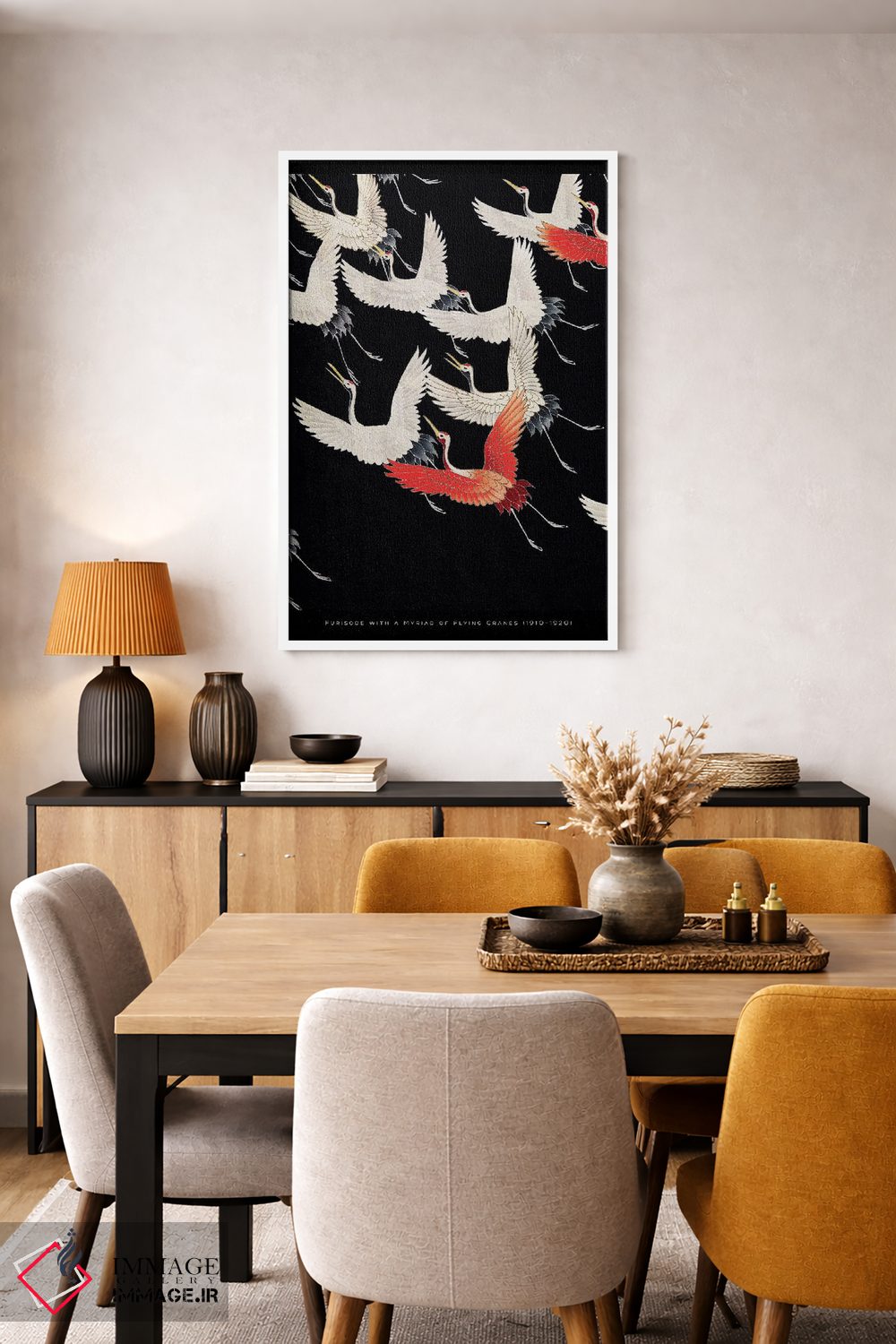 تابلو مدرن درناهای پروازکننده اثر فلاور لاو چایلد - D5W