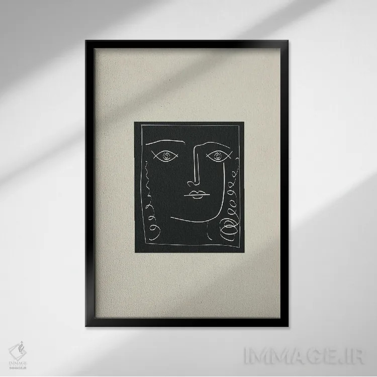 تابلو مینیمال گرترود اثر فلاور لاو چایلد - نمای قابدار مشکی