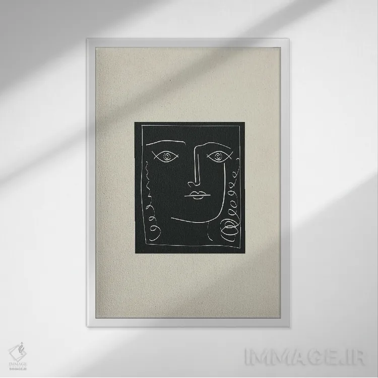 تابلو مینیمال گرترود اثر فلاور لاو چایلد - نمای قابدار سفید
