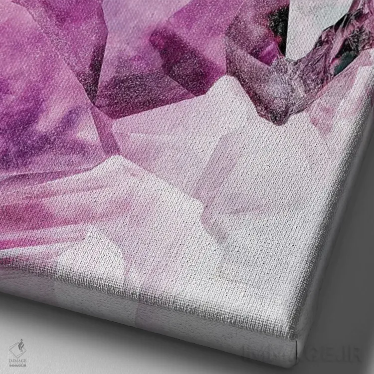 تابلو انتزاعی آمتیست اثر فلاور لاو چایلد - نمای نزدیک بافت بوم