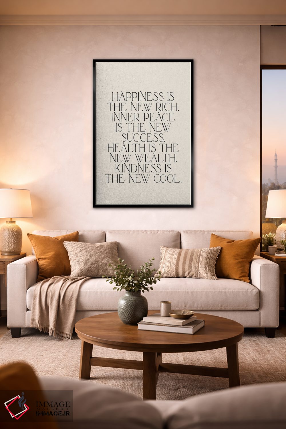 تابلو مدرن خوشحالی ثروت جدید است اثر فلاور لاو چایلد - D3B