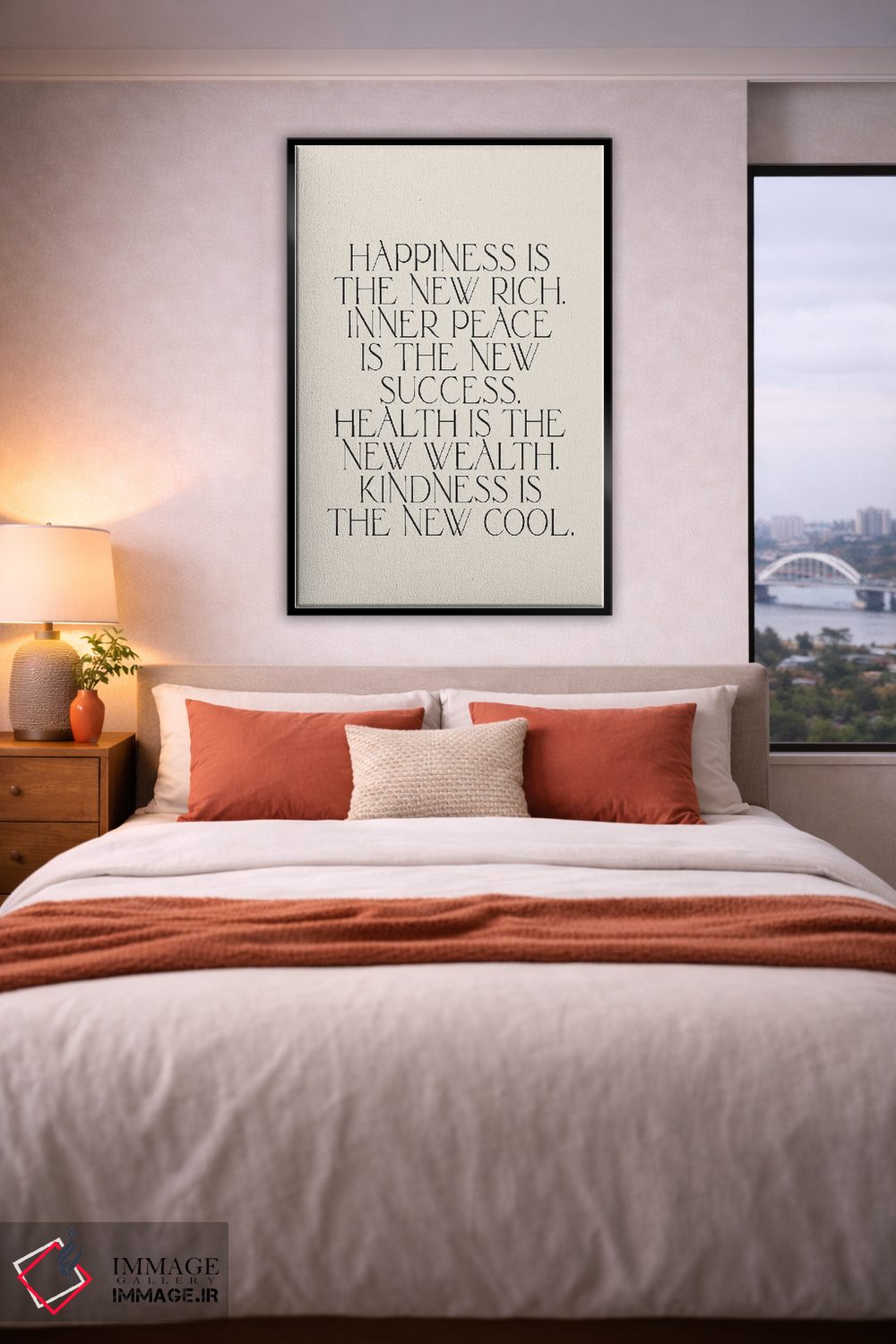 تابلو مدرن خوشحالی ثروت جدید است اثر فلاور لاو چایلد - D6B