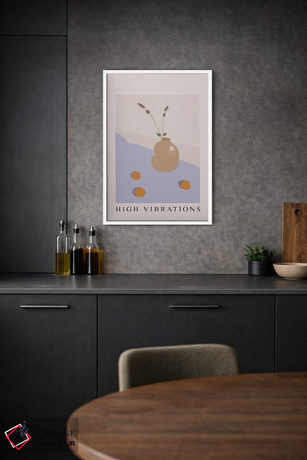 تابلو مینیمال ارتعاشات بالا اثر فلاور لاو چایلد - D1W