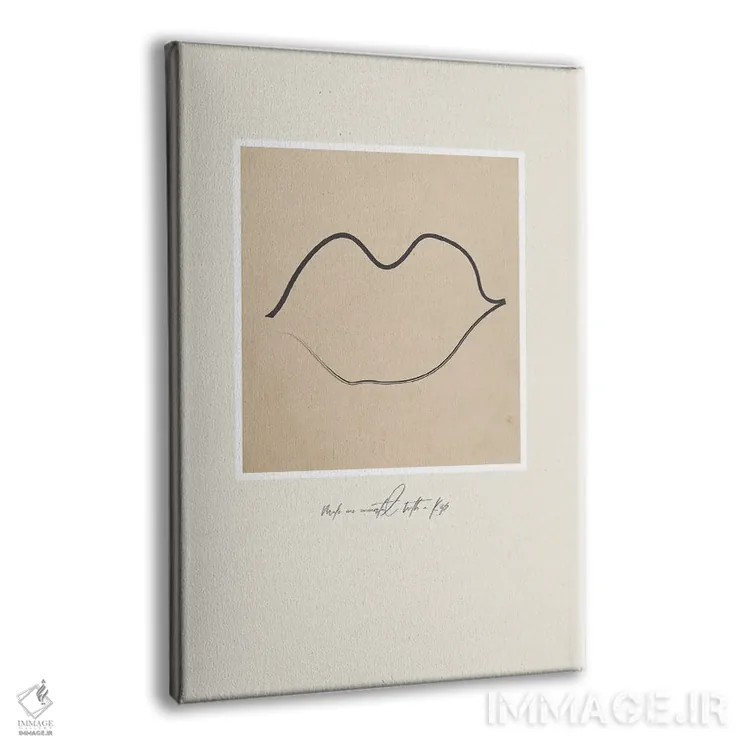 تابلو مینیمال بوسه جاودان اثر فلاور لاو چایلد - نمای پرسپکتیو محصول