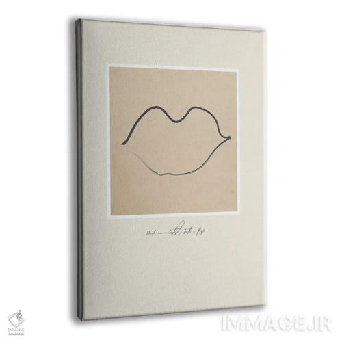 تابلو مینیمال بوسه جاودان اثر فلاور لاو چایلد - نمای پرسپکتیو محصول