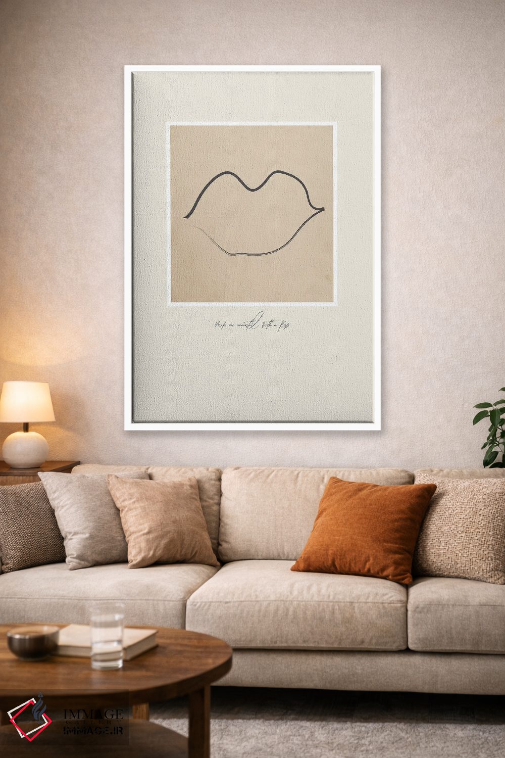 تابلو مینیمال بوسه جاودان اثر فلاور لاو چایلد - D1W