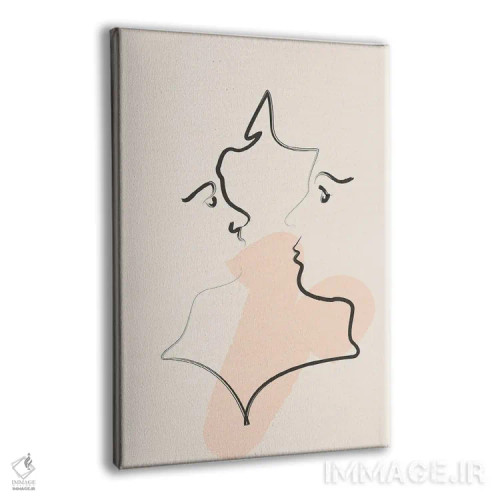 تابلو مینیمال بوسیدن اثر فلاور لاو چایلد - نمای پرسپکتیو محصول