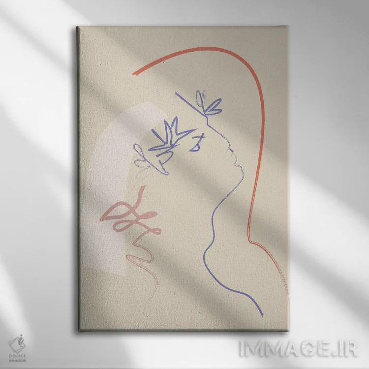 تابلو مینیمال بوسه هایی از بهشت اثر فلاور لاو چایلد - نمای روبهرو روی دیوار