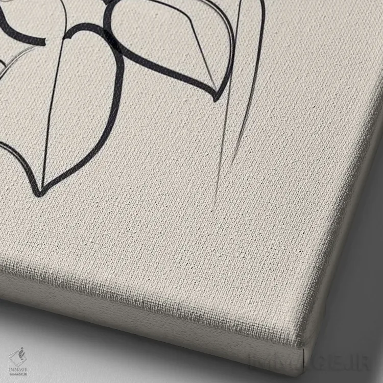 تابلو مینیمال شکوفه ها اثر فلاور لاو چایلد - نمای نزدیک بافت بوم