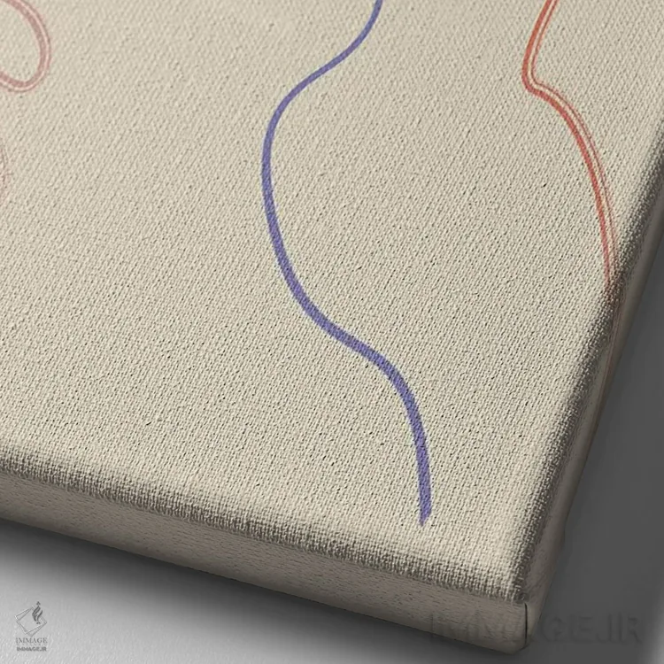 تابلو مینیمال بوسه هایی از بهشت اثر فلاور لاو چایلد - نمای نزدیک بافت بوم