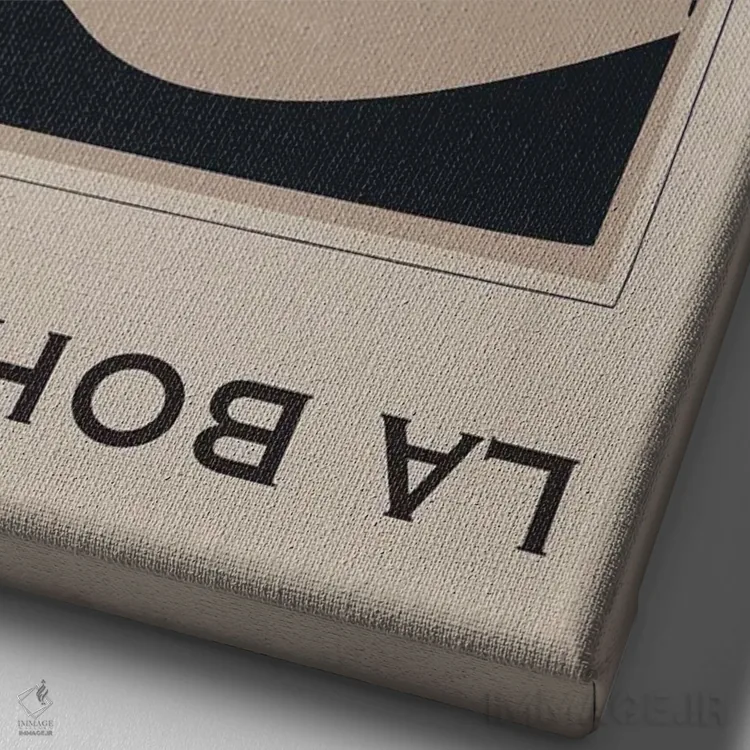 تابلو مدرن لا بوهم اثر فلاور لاو چایلد - نمای نزدیک بافت بوم