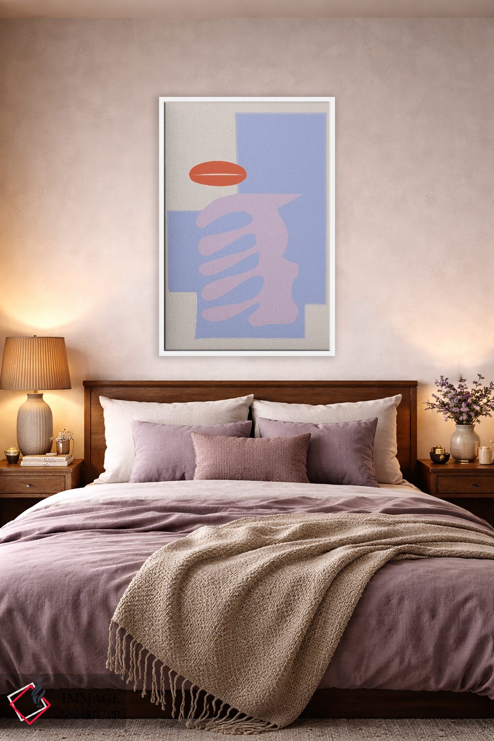 تابلو مینیمال اشکال بوسه اثر فلاور لاو چایلد - D4W