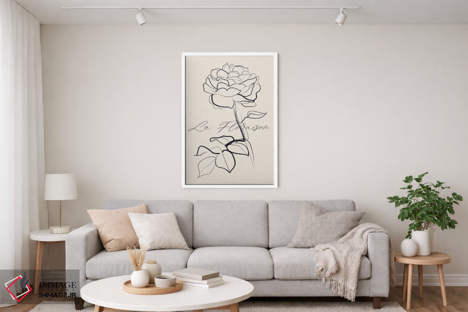 تابلو مینیمال شکوفه ها اثر فلاور لاو چایلد - D5W