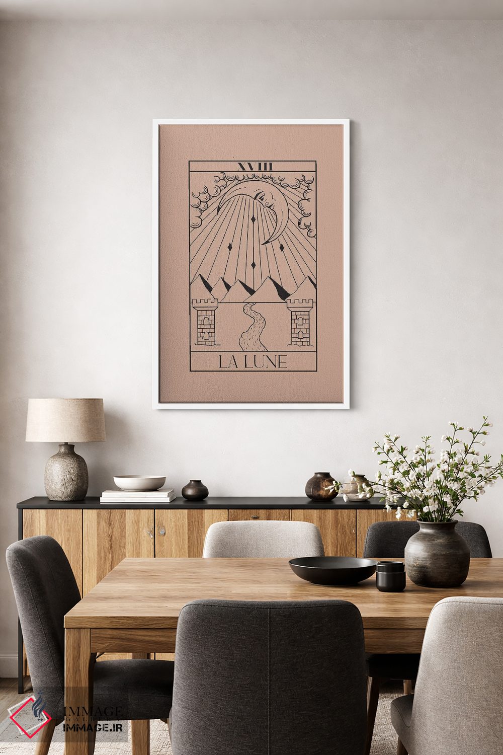 تابلو مدرن ماه اثر فلاور لاو چایلد - D4W