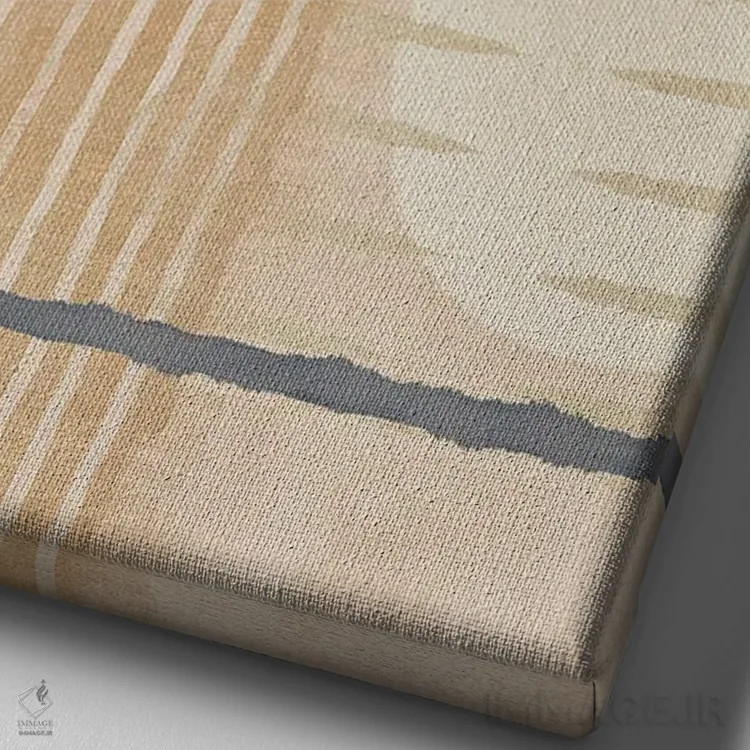 تابلو مینیمال کاسوری طبیعی ۴ اثر فلورا کوتا - نمای نزدیک بافت بوم