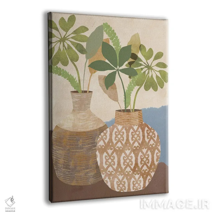 تابلو مینیمال طبیعت بی جان بوهو ۱ اثر فلورا کوتا - نمای پرسپکتیو محصول