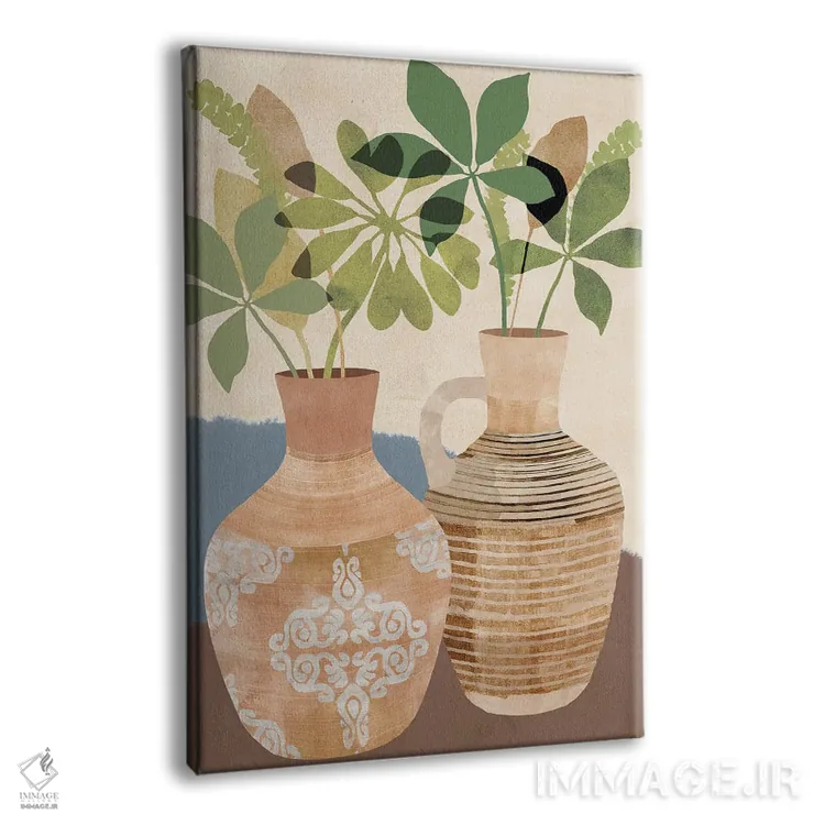 تابلو مینیمال طبیعت بی جان بوهو ۲ اثر فلورا کوتا - نمای پرسپکتیو محصول