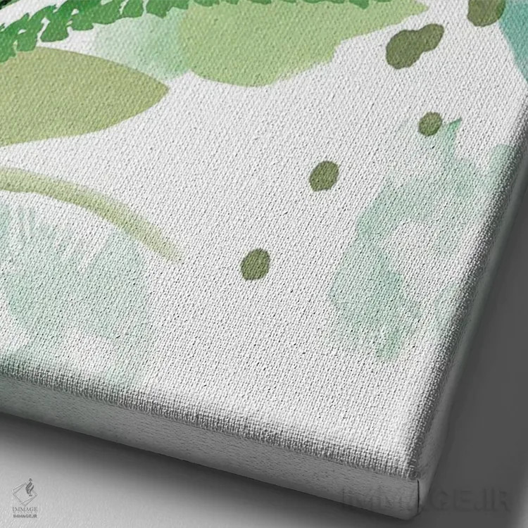 تابلو مینیمال شکوفایی بهار ۲ اثر فلورا کوتا - نمای نزدیک بافت بوم