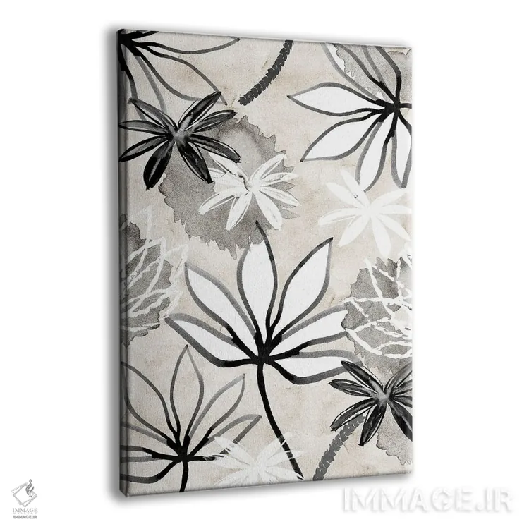 تابلو مینیمال گل های تک رنگ ۱ اثر فلورا کوتا - نمای پرسپکتیو محصول