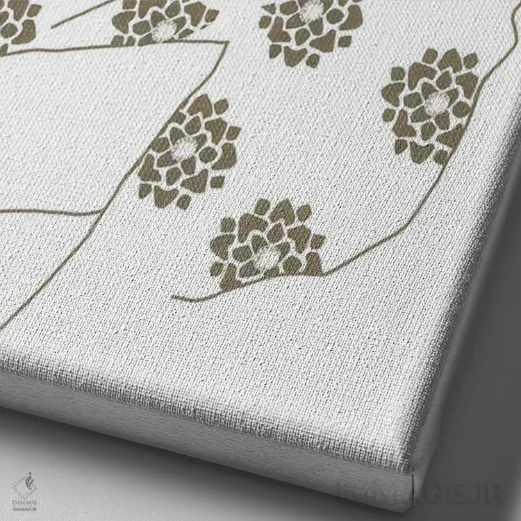 تابلو مینیمال کپ استرل ۲ اثر فلورا کوتا - نمای نزدیک بافت بوم