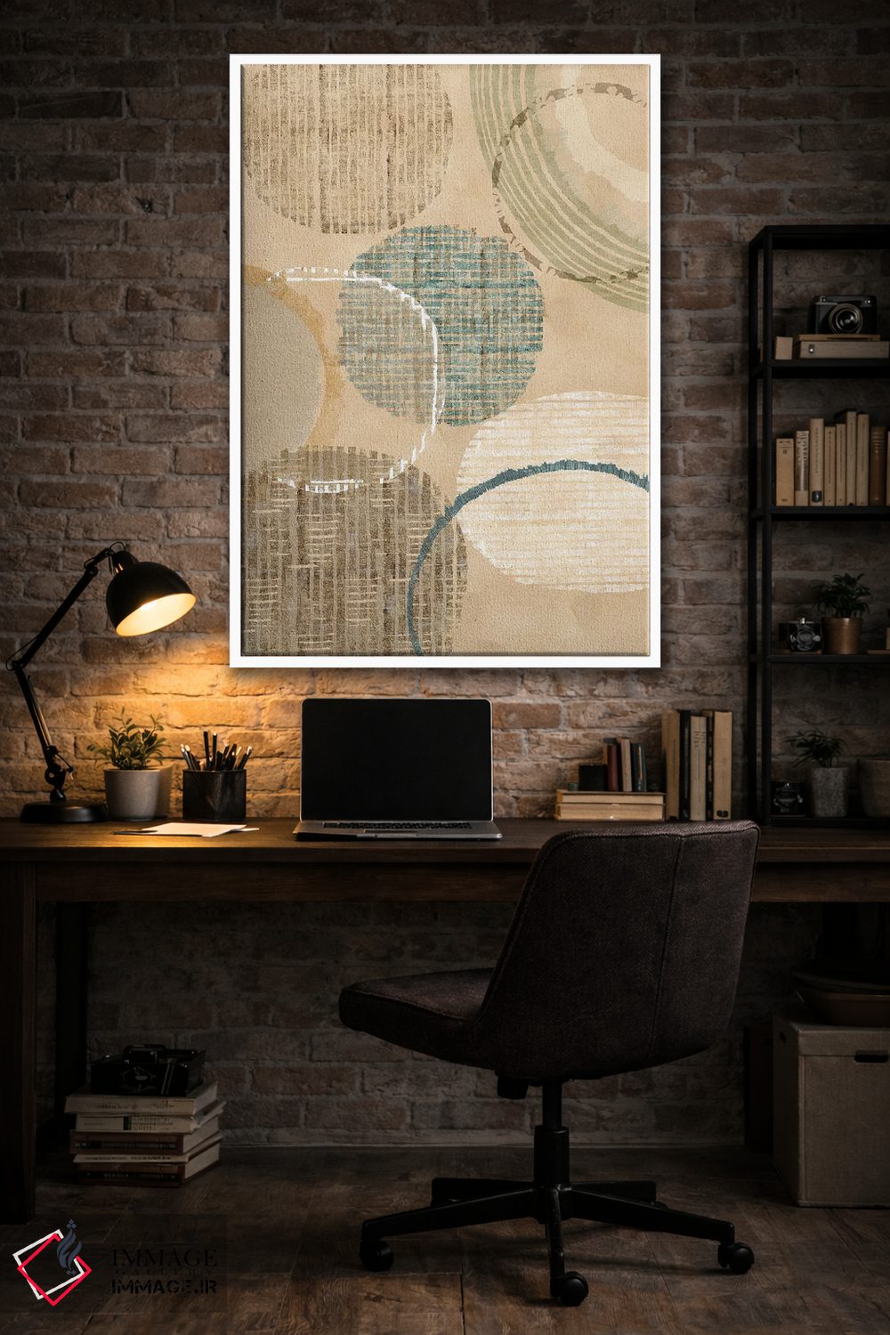 تابلو مینیمال سبدهای بافته شده ۱ اثر فلورا کوتا - D3W