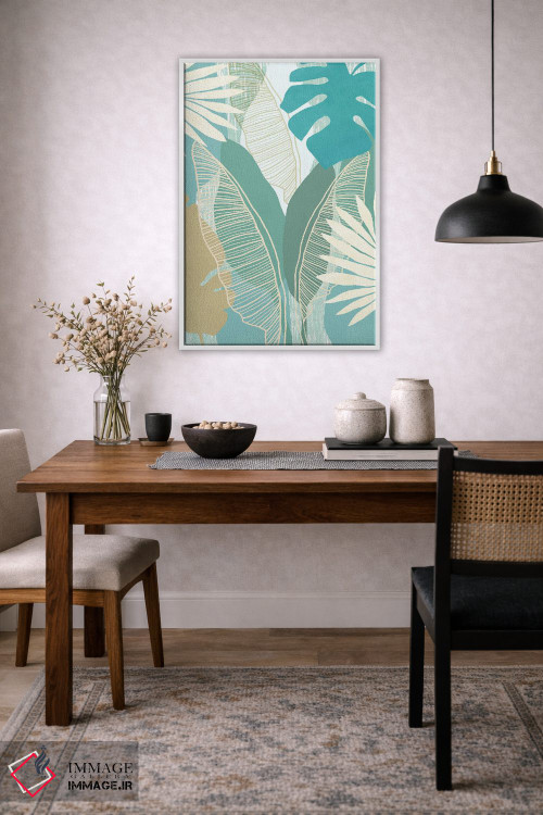 تابلو مینیمال آبی گرمسیری ۳ اثر فلورا کوتا - D2W