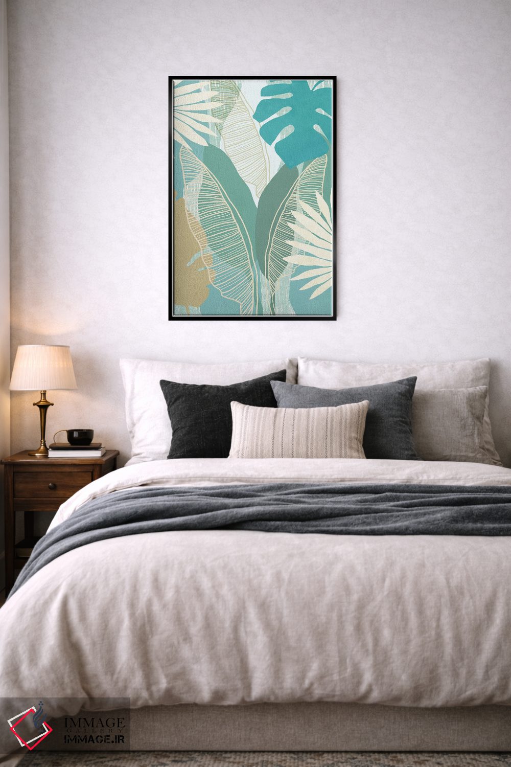 تابلو مینیمال آبی گرمسیری ۳ اثر فلورا کوتا - D5B