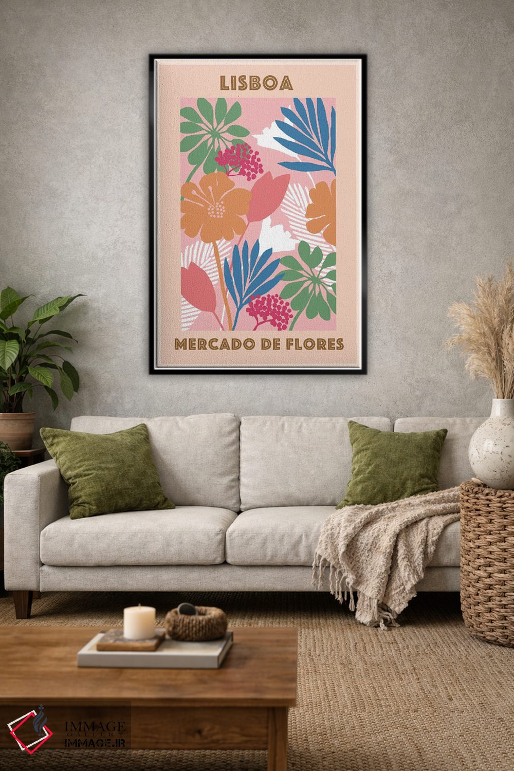 تابلو مدرن بازار گل ۱ اثر فلورا کوتا - D1B