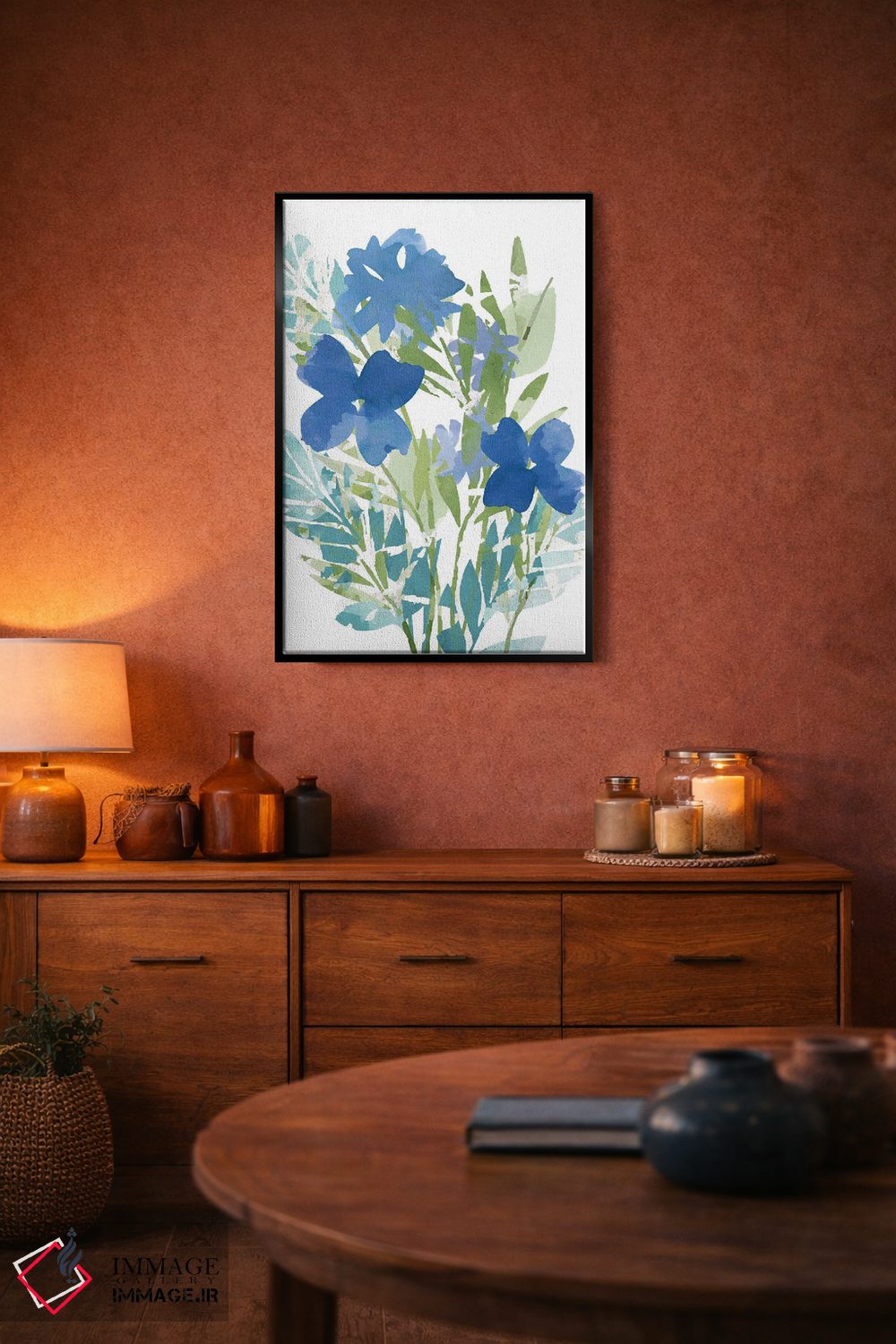 تابلو مدرن خشخاش های آبی ۱ اثر فلورا کوتا - D4B