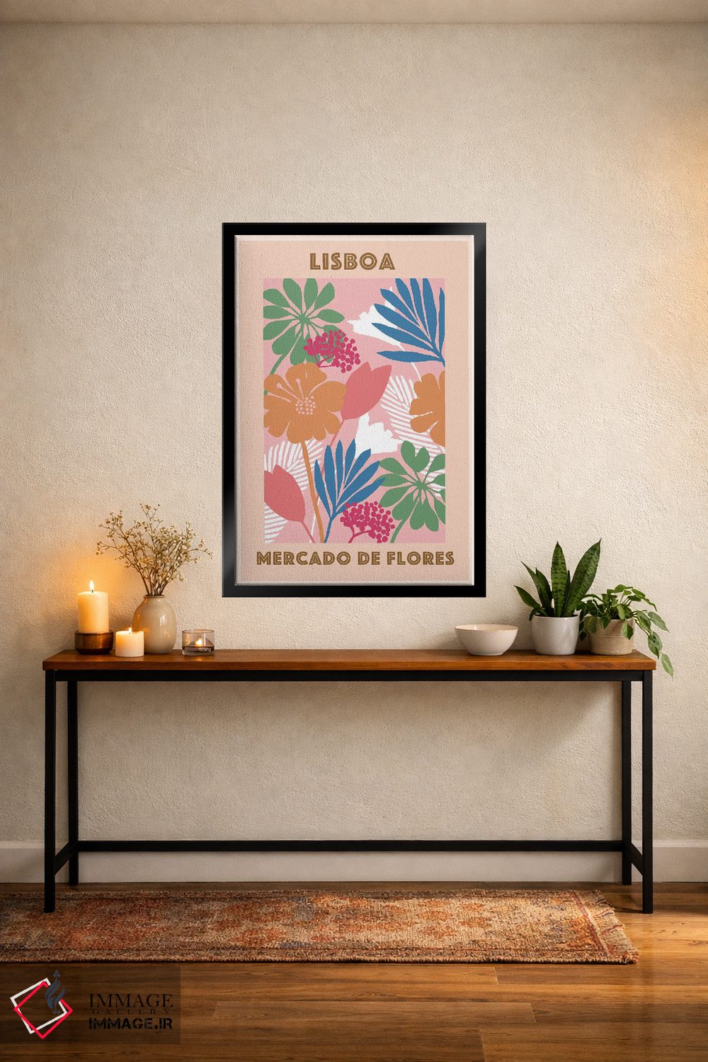 تابلو مدرن بازار گل ۱ اثر فلورا کوتا - D5B