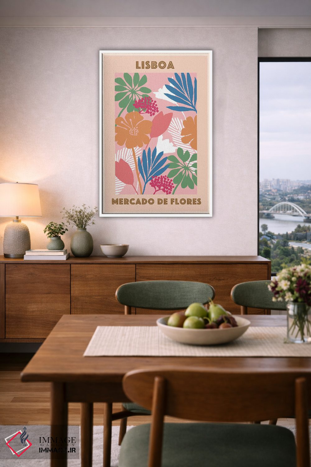 تابلو مدرن بازار گل ۱ اثر فلورا کوتا - D6W