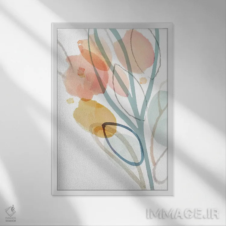 تابلو مینیمال آنجلین I اثر فلورا کوتا - نمای قابدار سفید