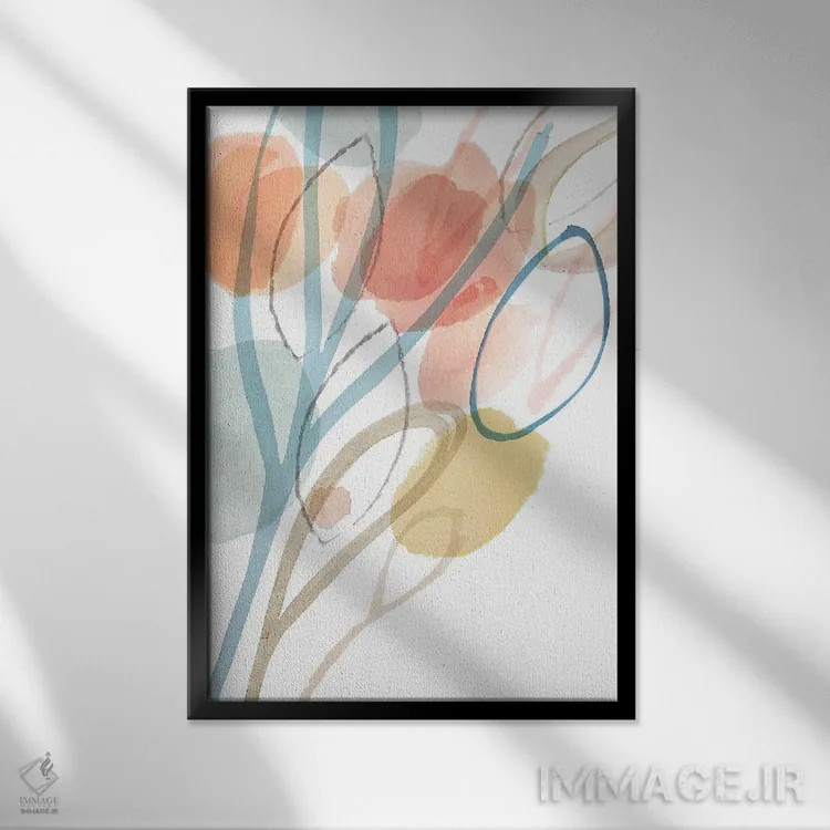 تابلو مینیمال آنجلین II اثر فلورا کوتا - نمای قابدار مشکی