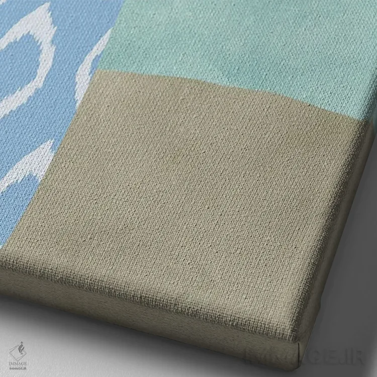 تابلو دکوراتیو گلدان نخل رنگارنگ II اثر فلورا کوتا - نمای نزدیک بافت بوم