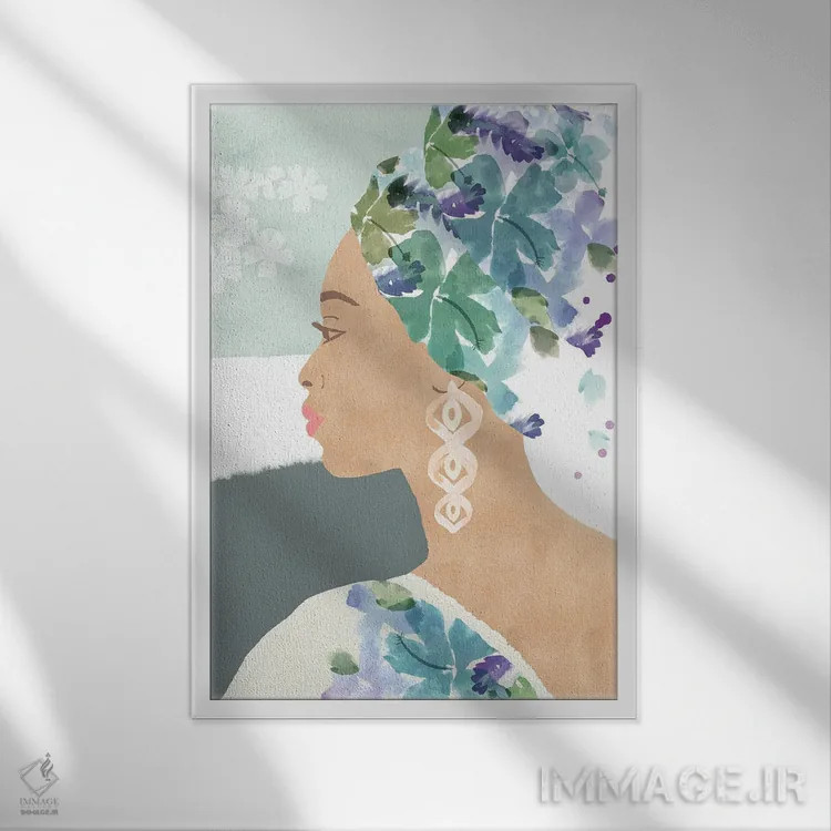 تابلو دکوراتیو آوا در شکوفه اثر فلورا کوتا - نمای قابدار سفید