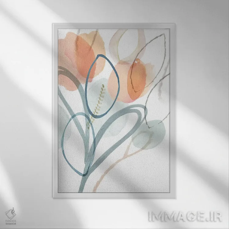 تابلو مینیمال آنجلین IV اثر فلورا کوتا - نمای قابدار سفید