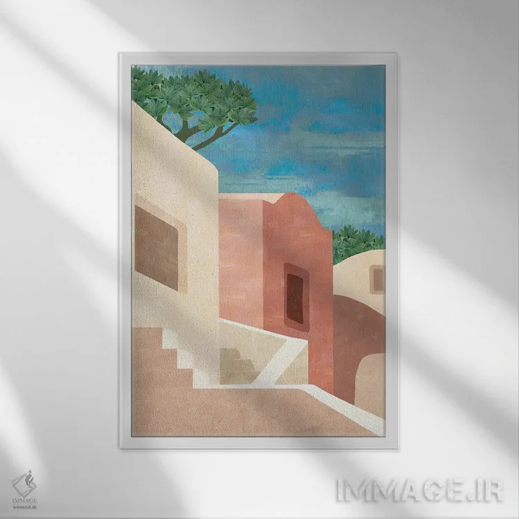 تابلو دکوراتیو کارویرو II اثر فلورا کوتا - نمای قابدار سفید