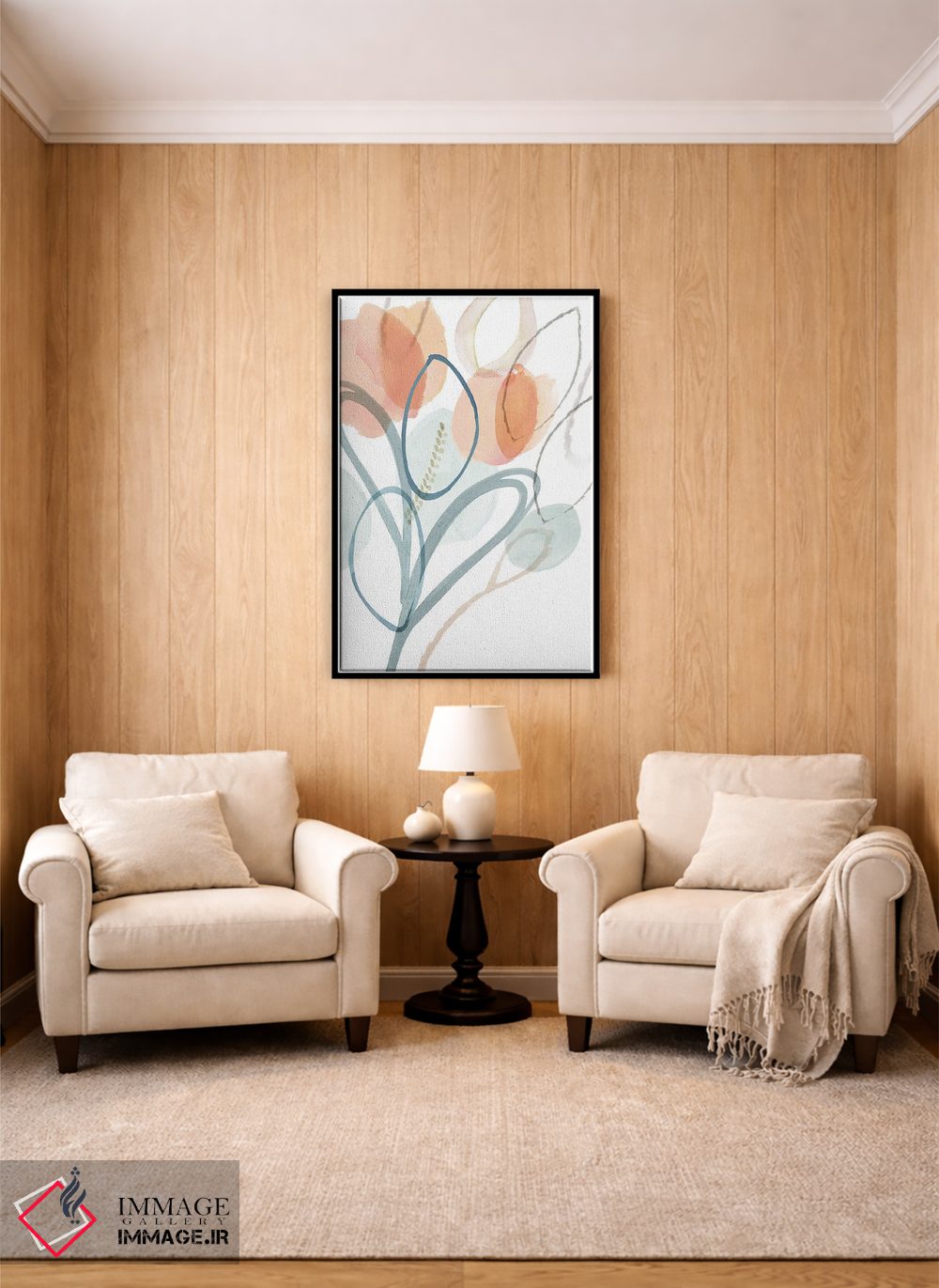 تابلو مینیمال آنجلین IV اثر فلورا کوتا - D2B